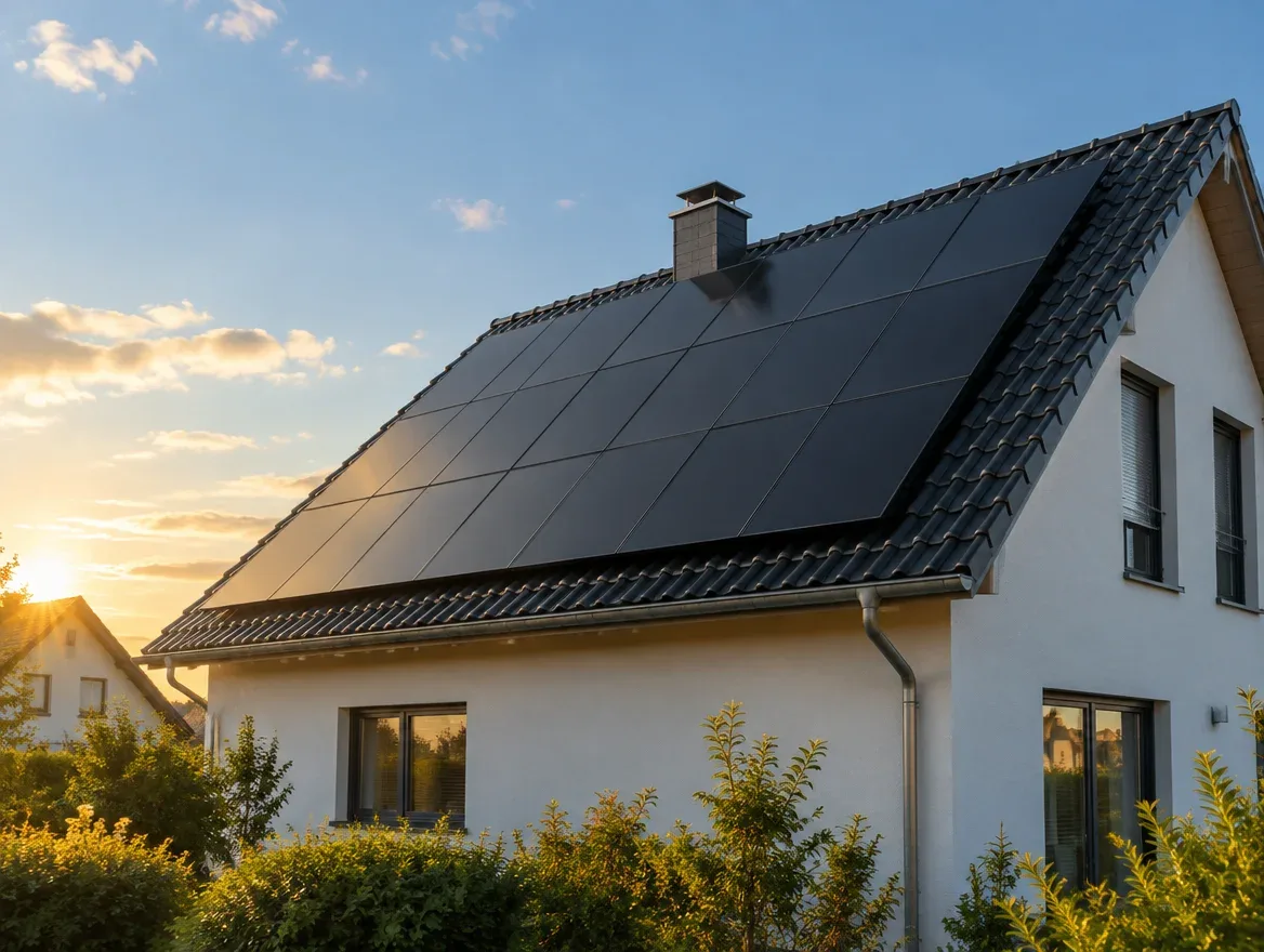 Photovoltaikanlage auf einem Einfamilienhaus